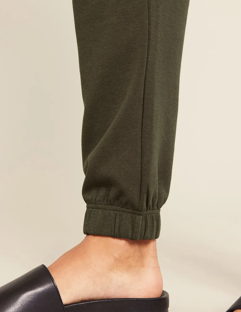 Unisex Cuffed Sweat Pants - Dark Olive