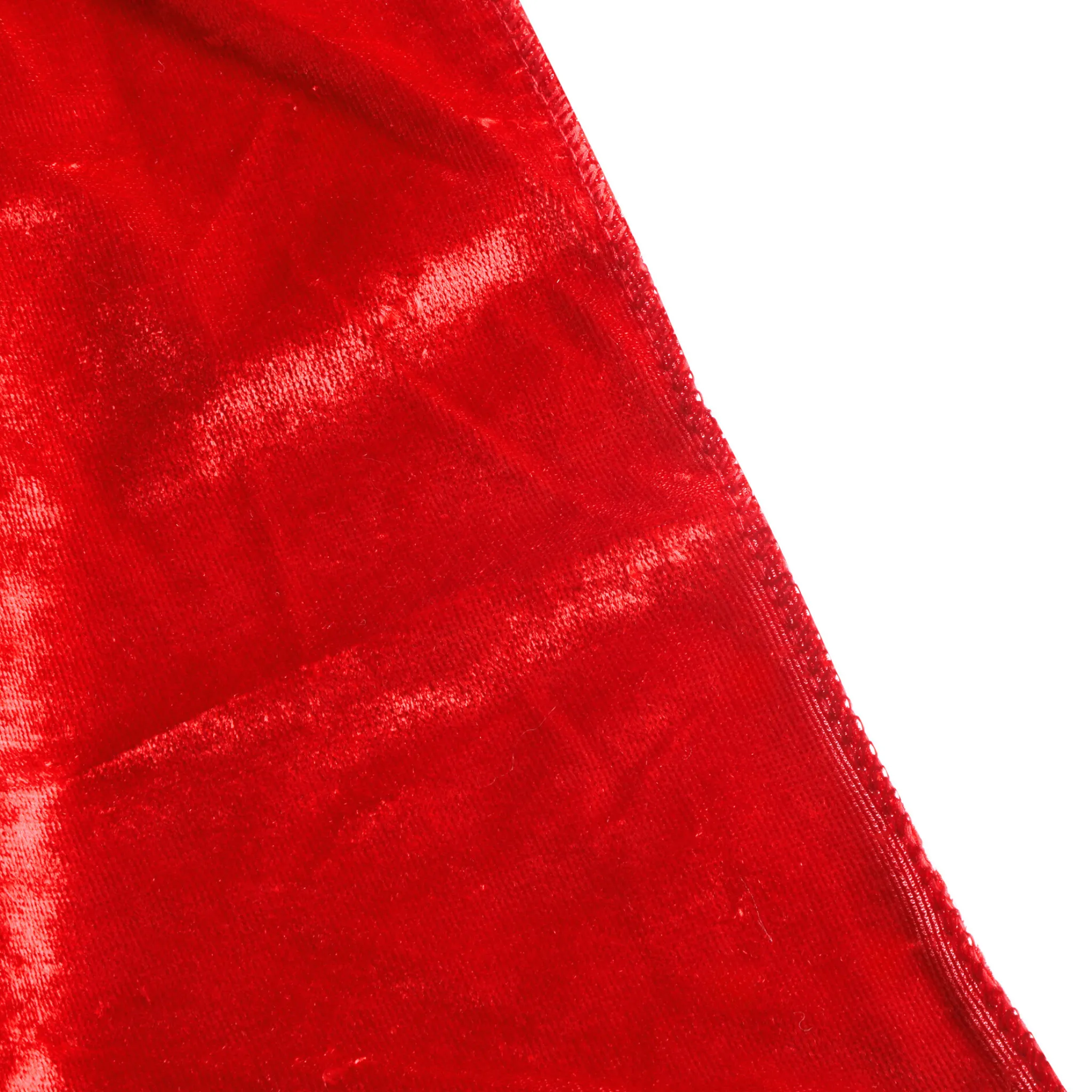 Velvet 120" Round Tablecloth - Red