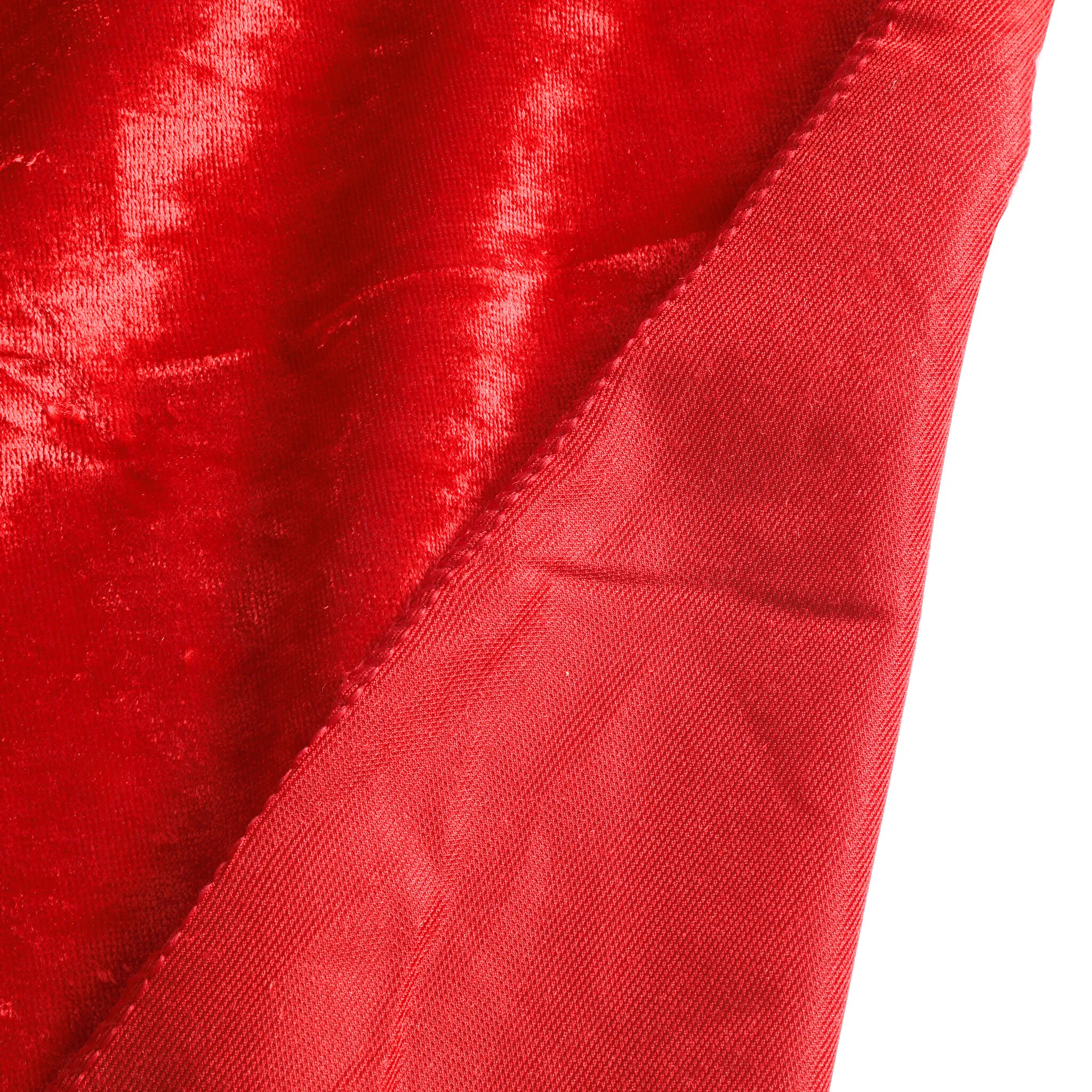 Velvet 120" Round Tablecloth - Red