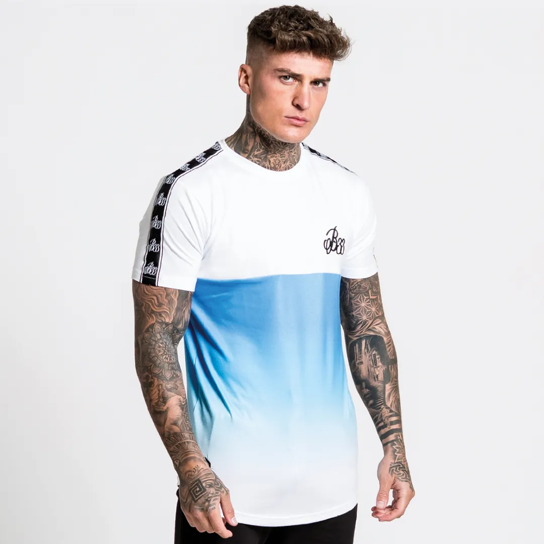 Vender Tee - White/Aqua