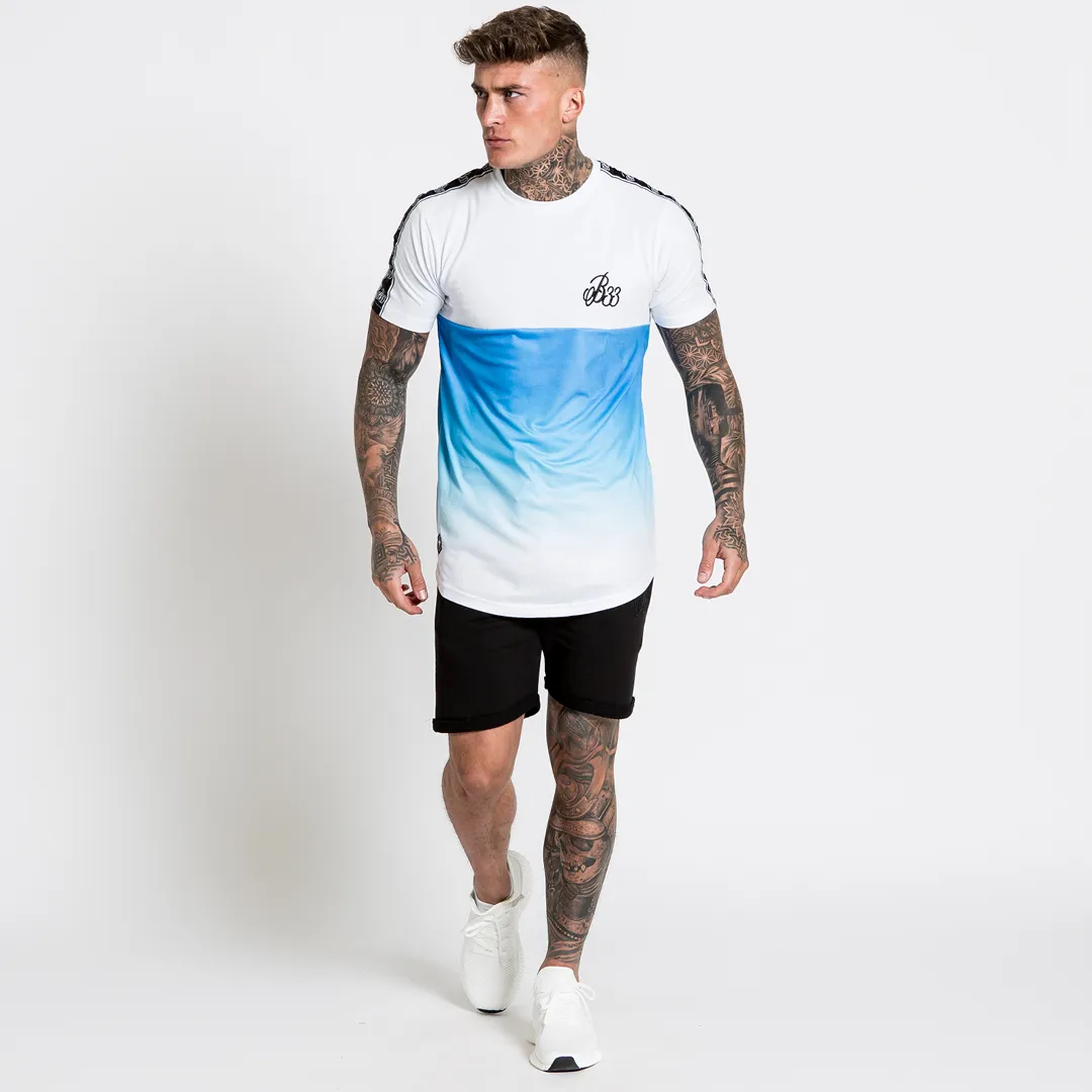 Vender Tee - White/Aqua