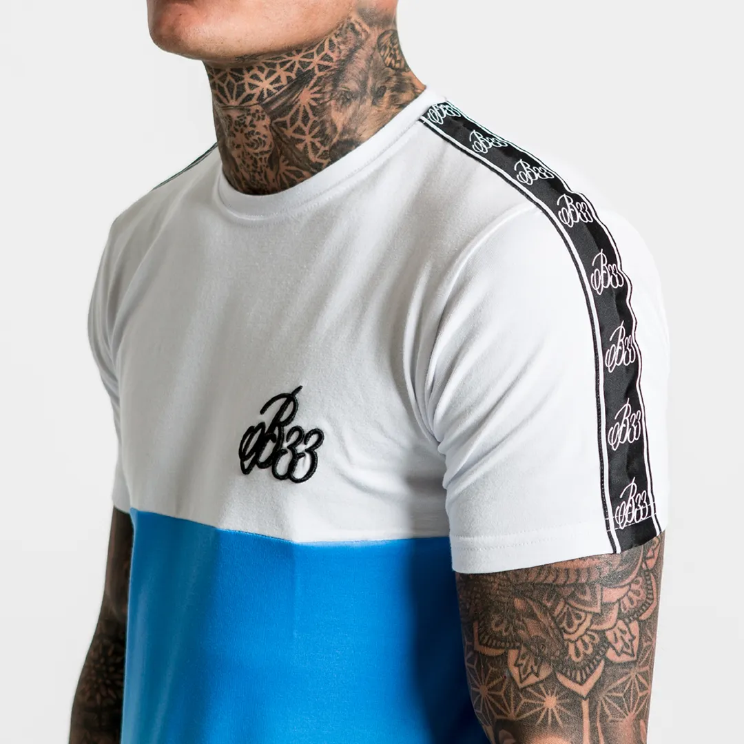 Vender Tee - White/Aqua