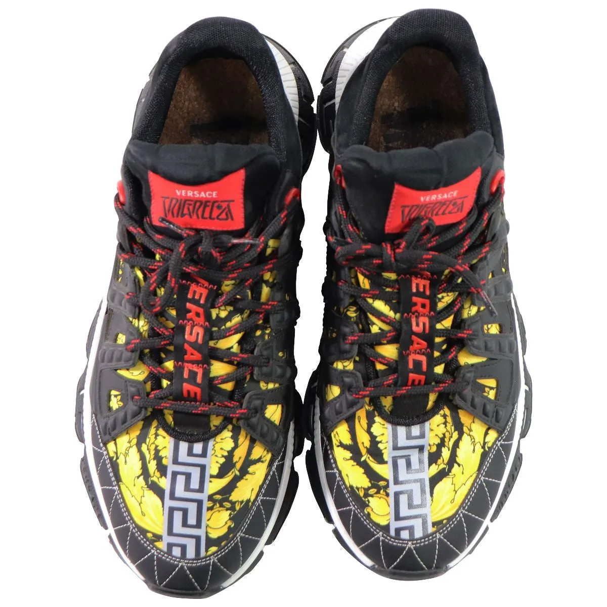 Versace Trigreca Barocco Print Black Mens (EU 43.5 / US 10.5) Sneakers