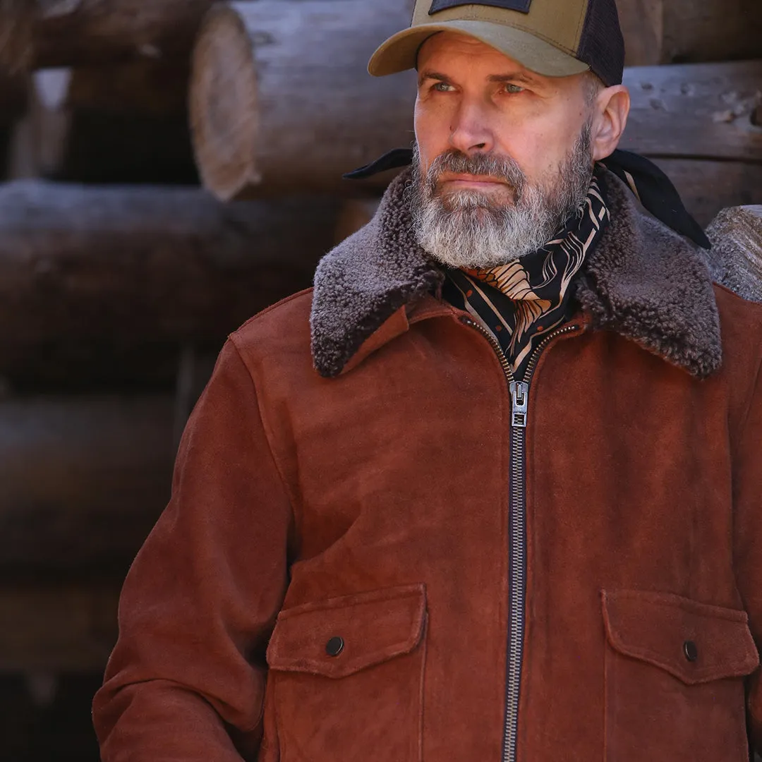 VOYAGEURS NORDIC BOMBER JACKET - MAPLE BROWN