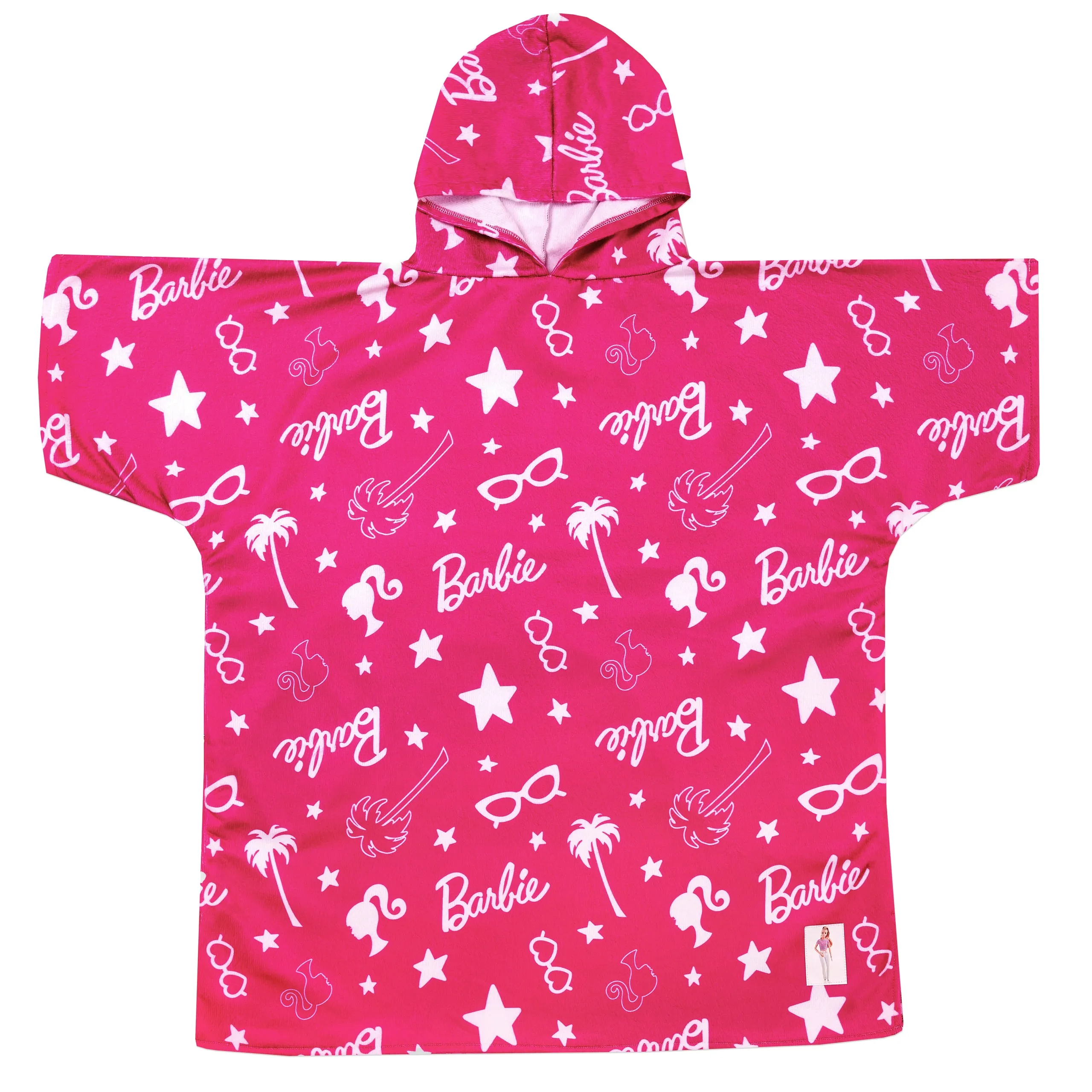 Womens Barbie Hooded Towel Poncho