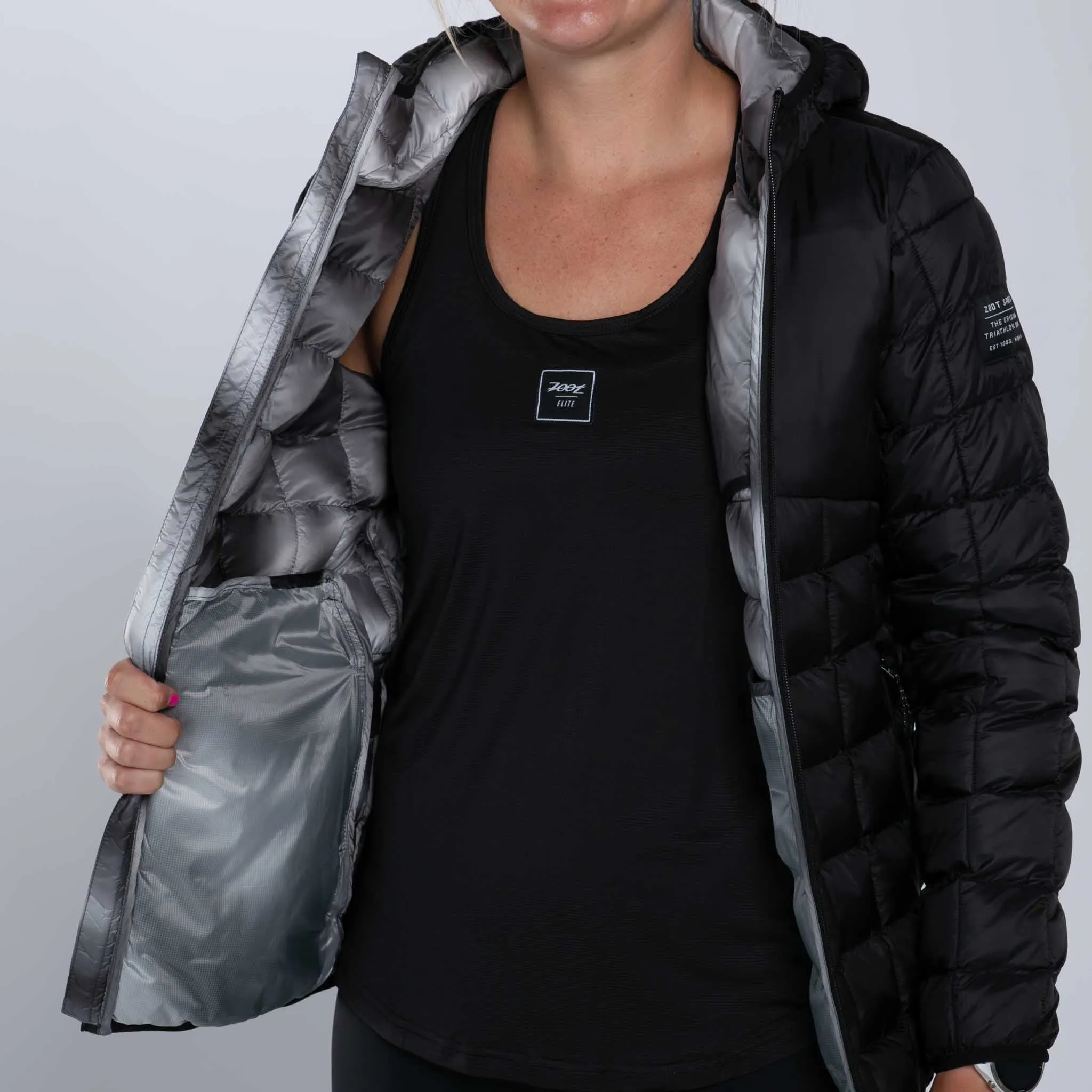 Womens Elite Puffer Jacket - Black