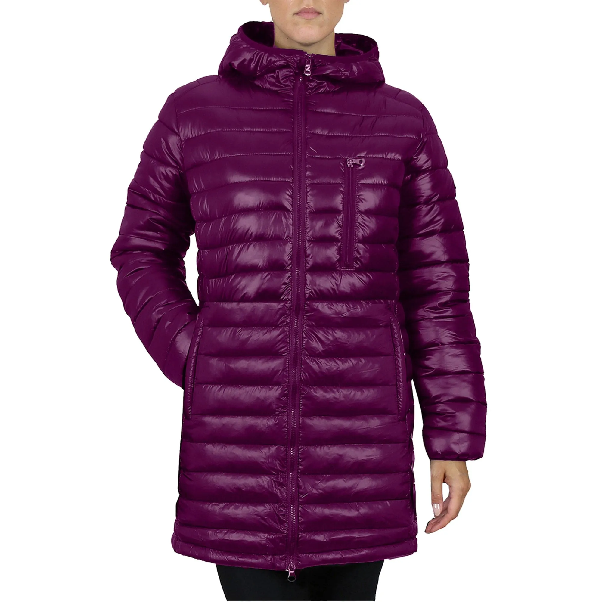 Women's Lightweight Long Puffer Bubble Jacket