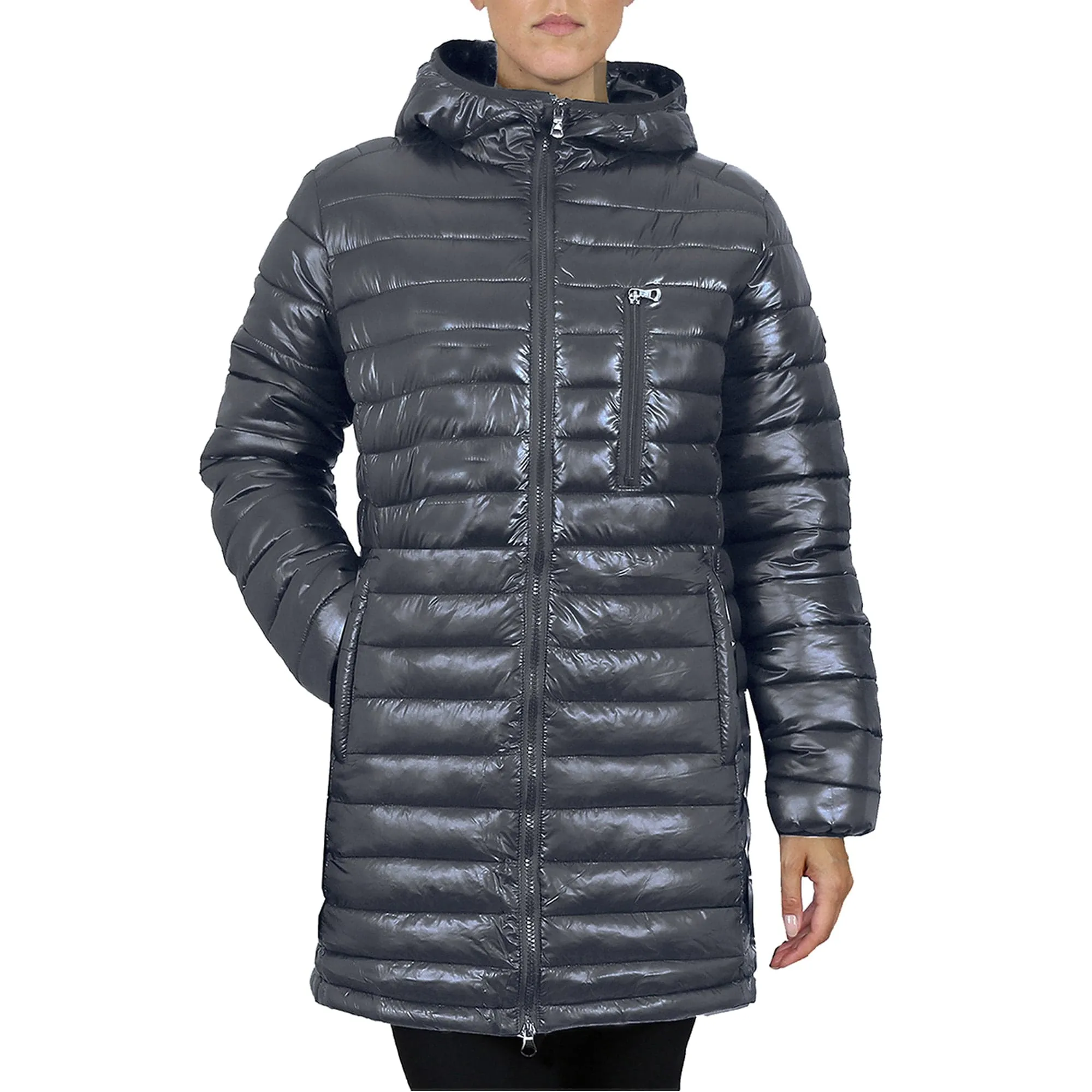 Women's Lightweight Long Puffer Bubble Jacket