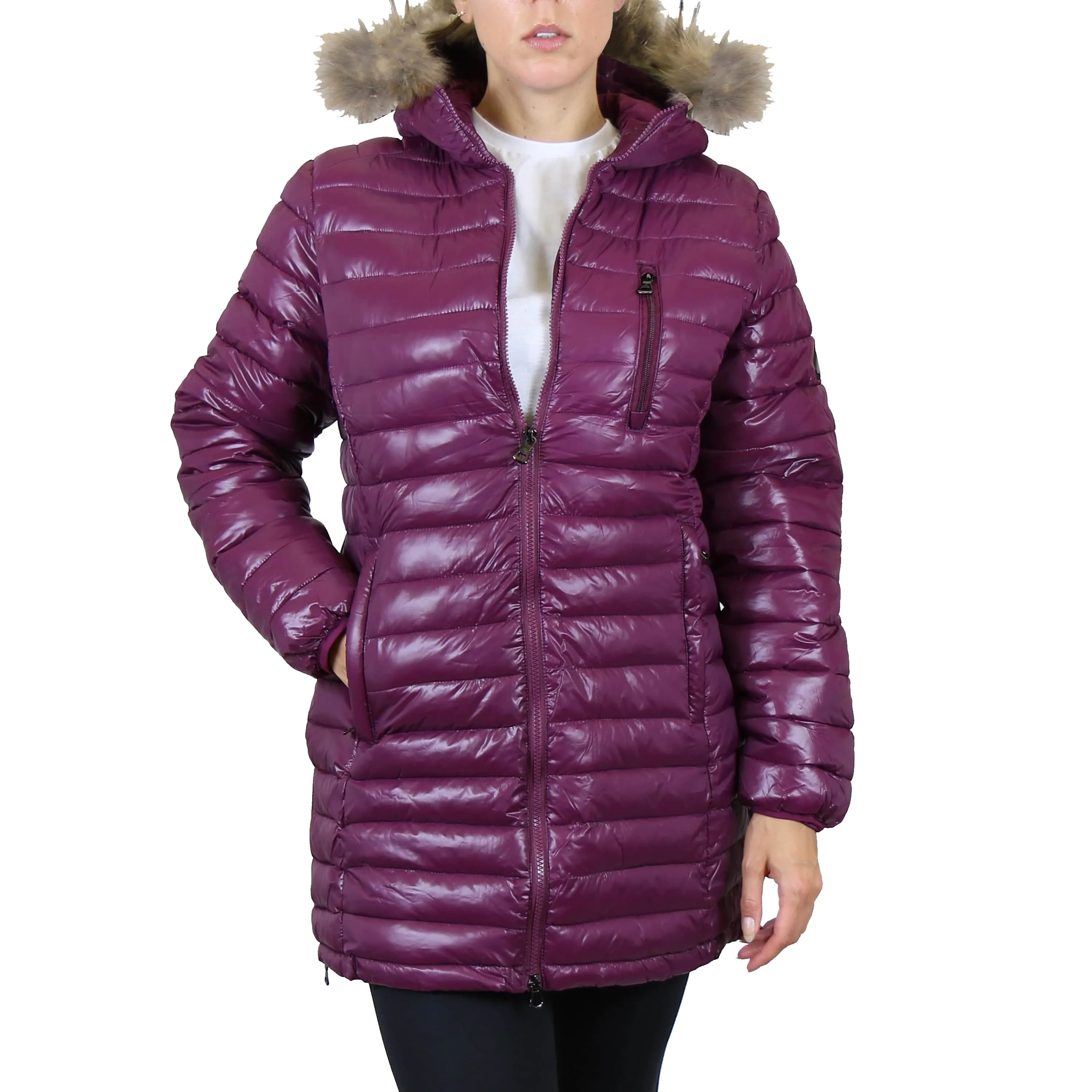 Women's Lightweight Long Puffer Bubble Jacket