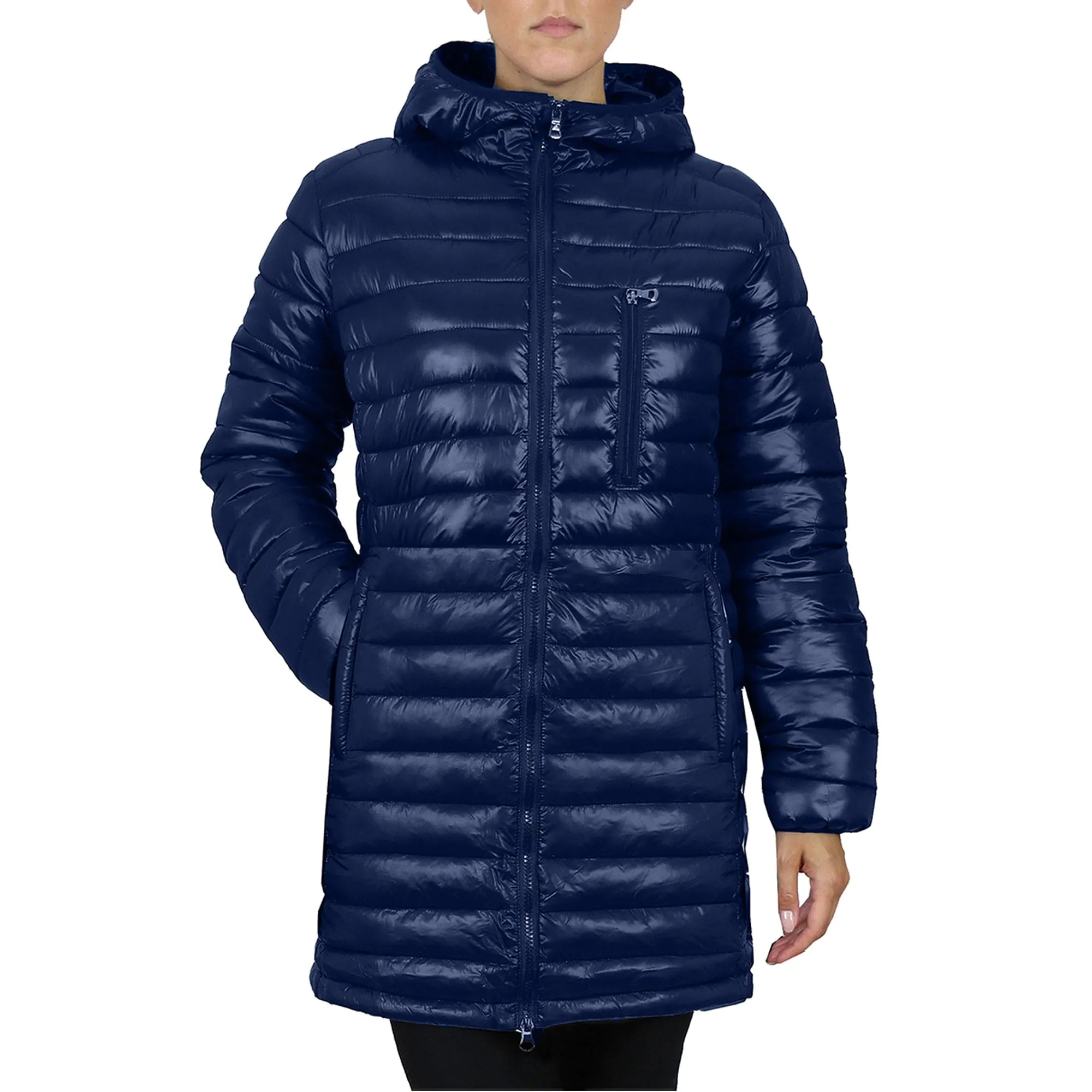 Women's Lightweight Long Puffer Bubble Jacket