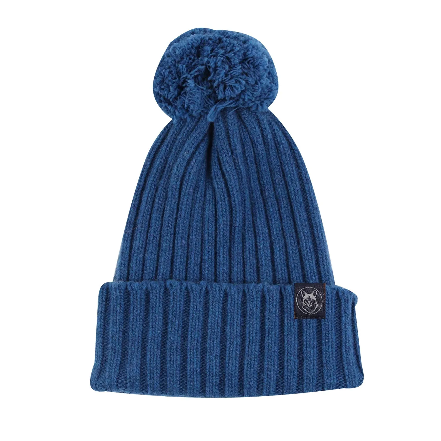 Women's Ribbed Wool Pom Pom Beanie