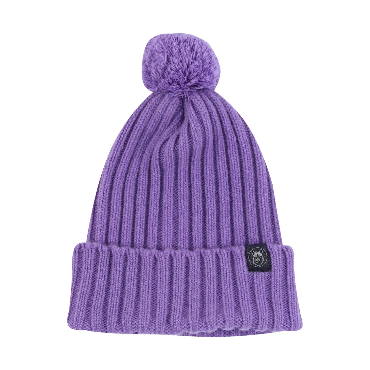 Women's Ribbed Wool Pom Pom Beanie