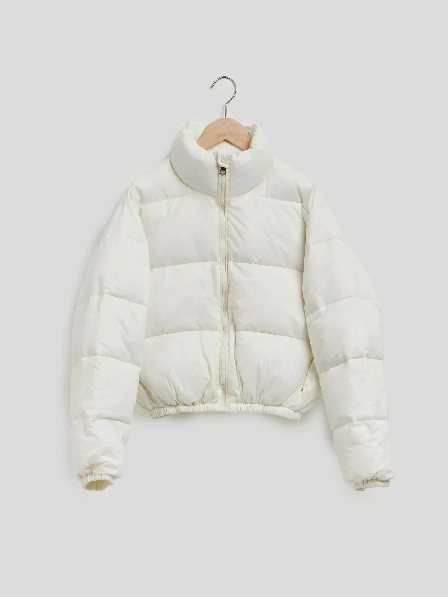 WOMEN'S WHITE PUFFER JACKET